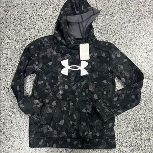 Under Armour Kids Gray Camo Hoodie Large NEW